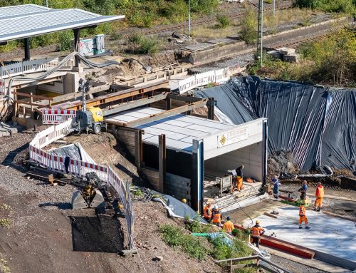 Bahnhof Wattenscheid: Tunnel für neuen Südzugang eingeschoben