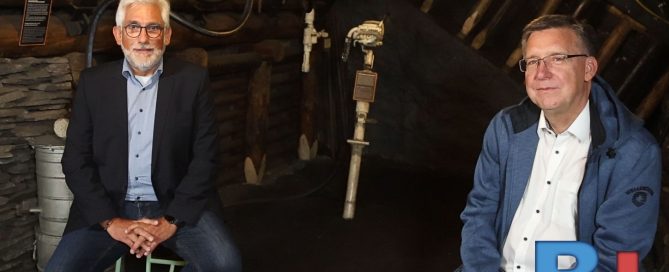 Jörg Lukat (SPD/Grüne) und Dr. Andreas Bracke treten in der Stichwahl gegeneinander an (Screenshot Oberbürgermeisterduell des Bochum Journal)