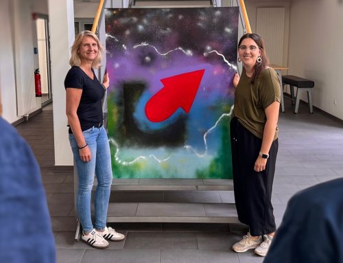 Graffiti aus Präventionsprojekt schmückt nun das Polizeipräsidium