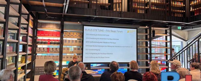 Vortrag im Fritz-Bauer-Forum Foto: Jenny Musall