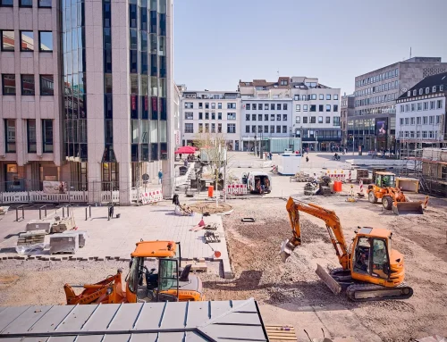 Bauarbeiten auf dem Husemannplatz gehen voran