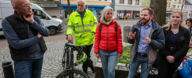 Pressegespräch zum Verkehrsversuch in Linden