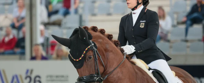 Helen Brandt mit Vulkan Vegas IB bei den FEI World Championships in Aachen. (Foto: Jenny Musall)