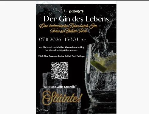 Paddy’s Irish Pub Bochum: Gin-Tasting trifft Food Pairing